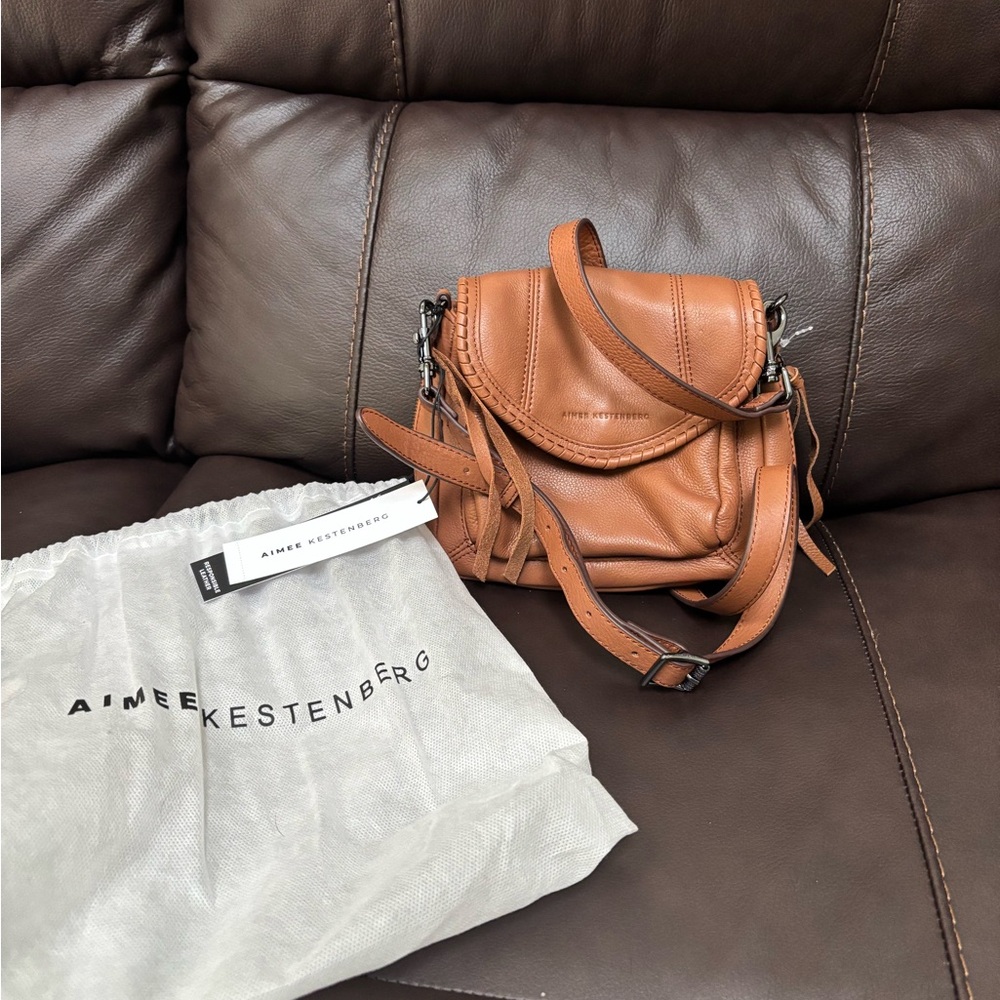 Aimee Kestenberg Tan Leather Crossbody Bag
